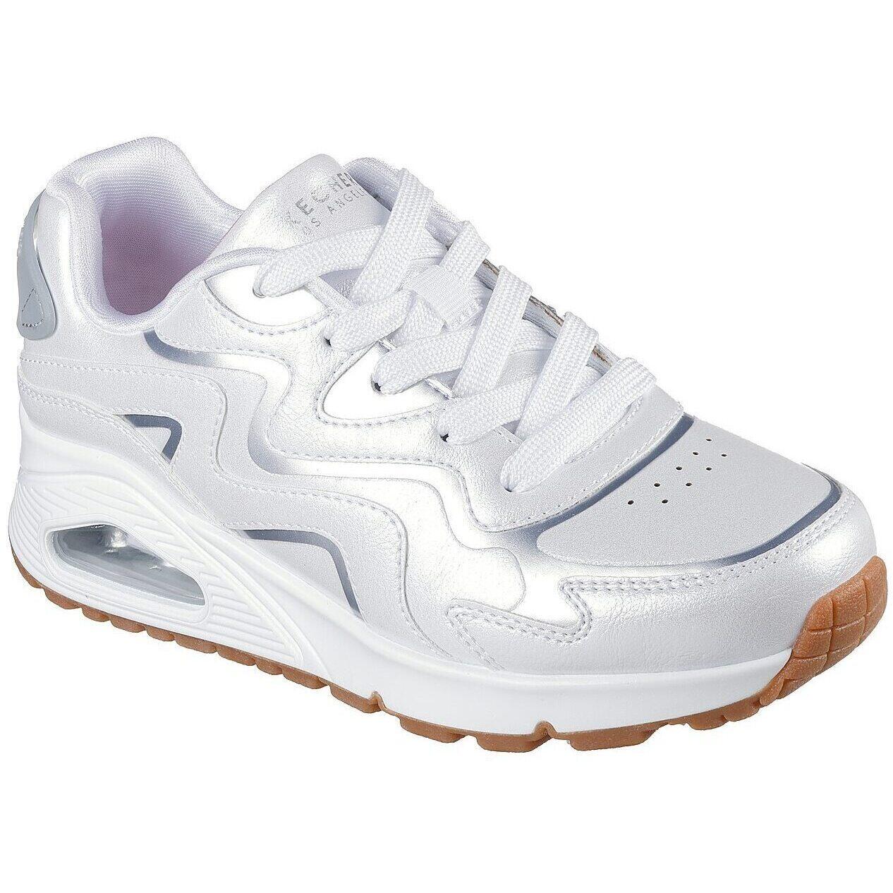 Skechers - Baskets Skechers Uno Gen1-wavy Shimmer, Blanc, Enfants - Chaussures De Sport - Blanc - Decathlon