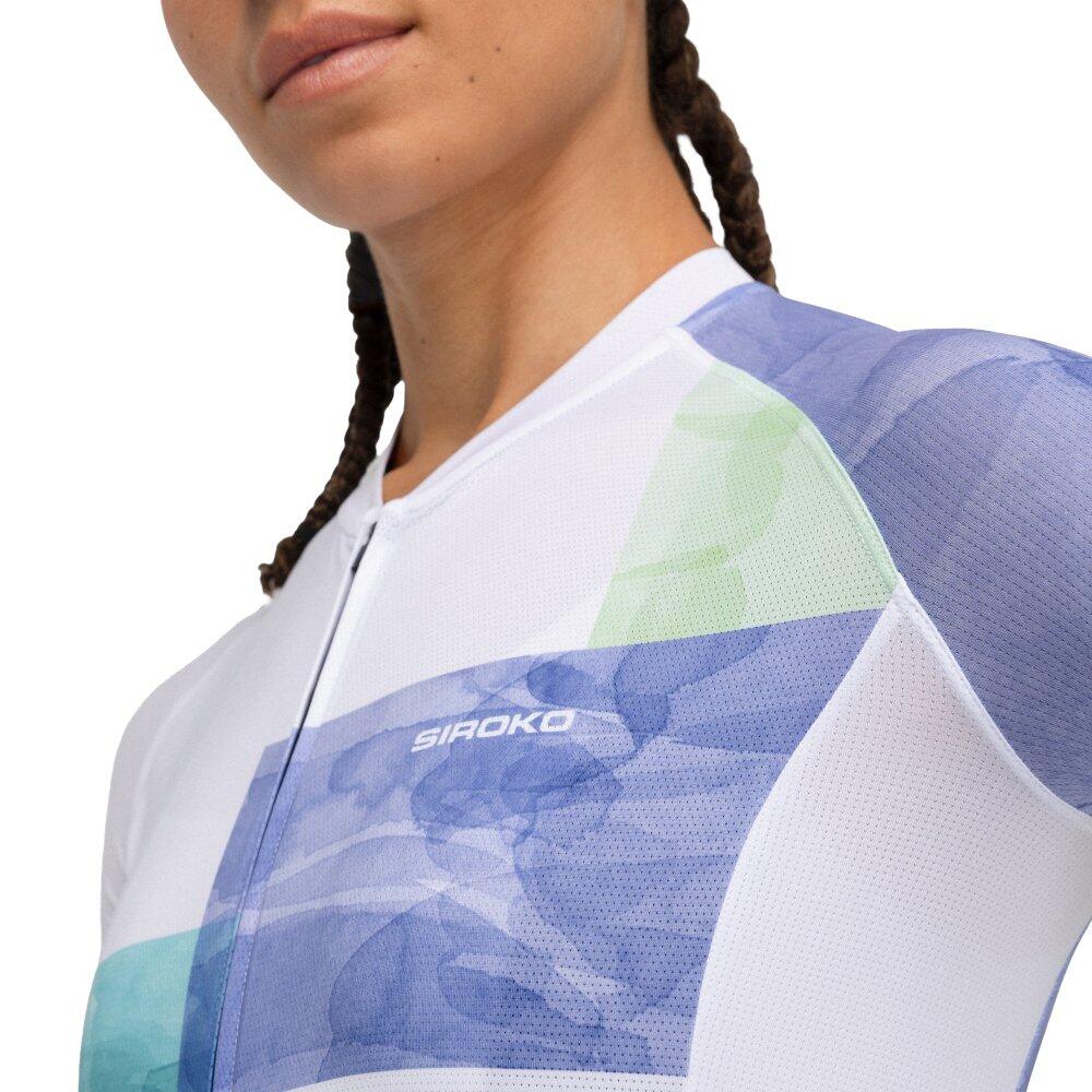 Damen Radsport ultraleichtes radtrikot für M3 Eclat Weiß 4/8