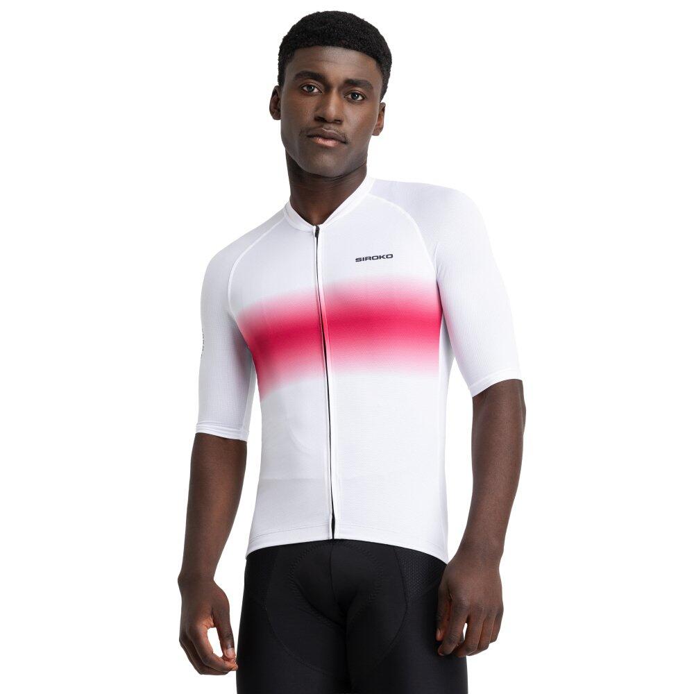 SIROKO Maillot de manga corta hombre ultraligero ciclismo M3 Dawn Blanco