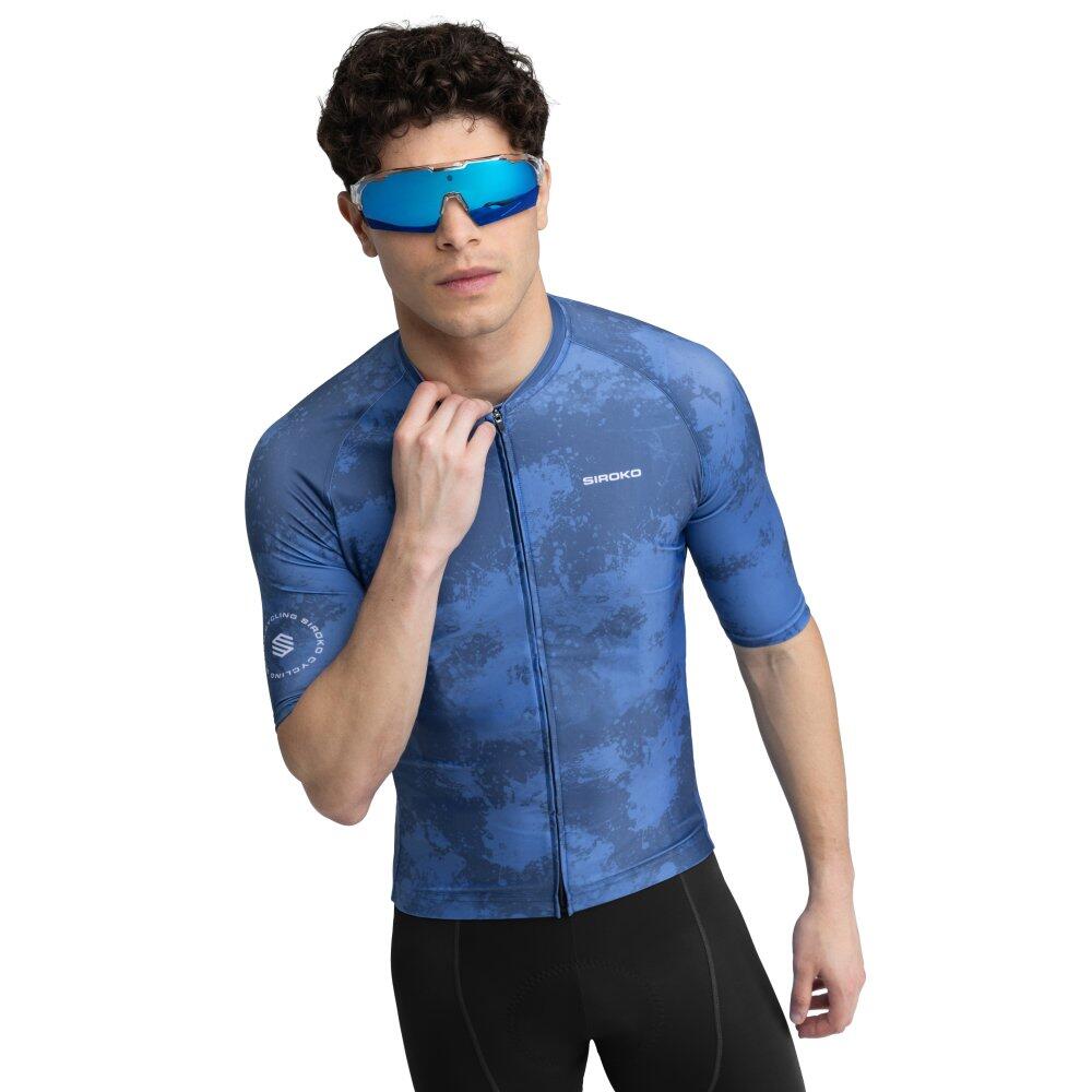 SIROKO Men Cycling 's short sleeve jersey M2 Nitro Blue