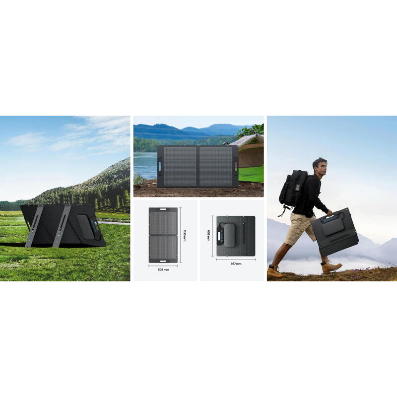 Panou solar portabil BLUETTI PV100, 100 W pentru AC180P/AC70P/AC50P, IP67