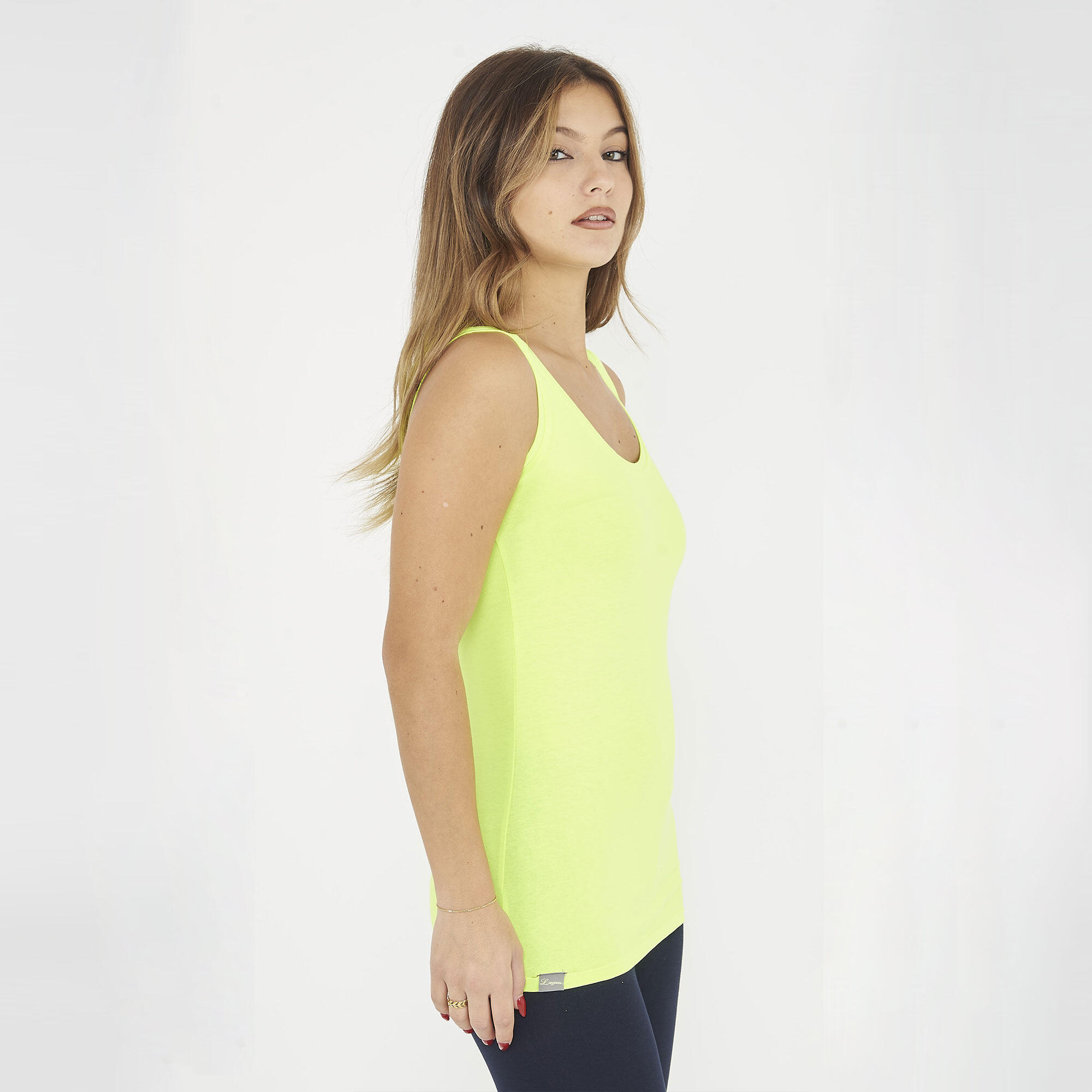 Canotta palestra da donna RAITA giallo fluo 2/6