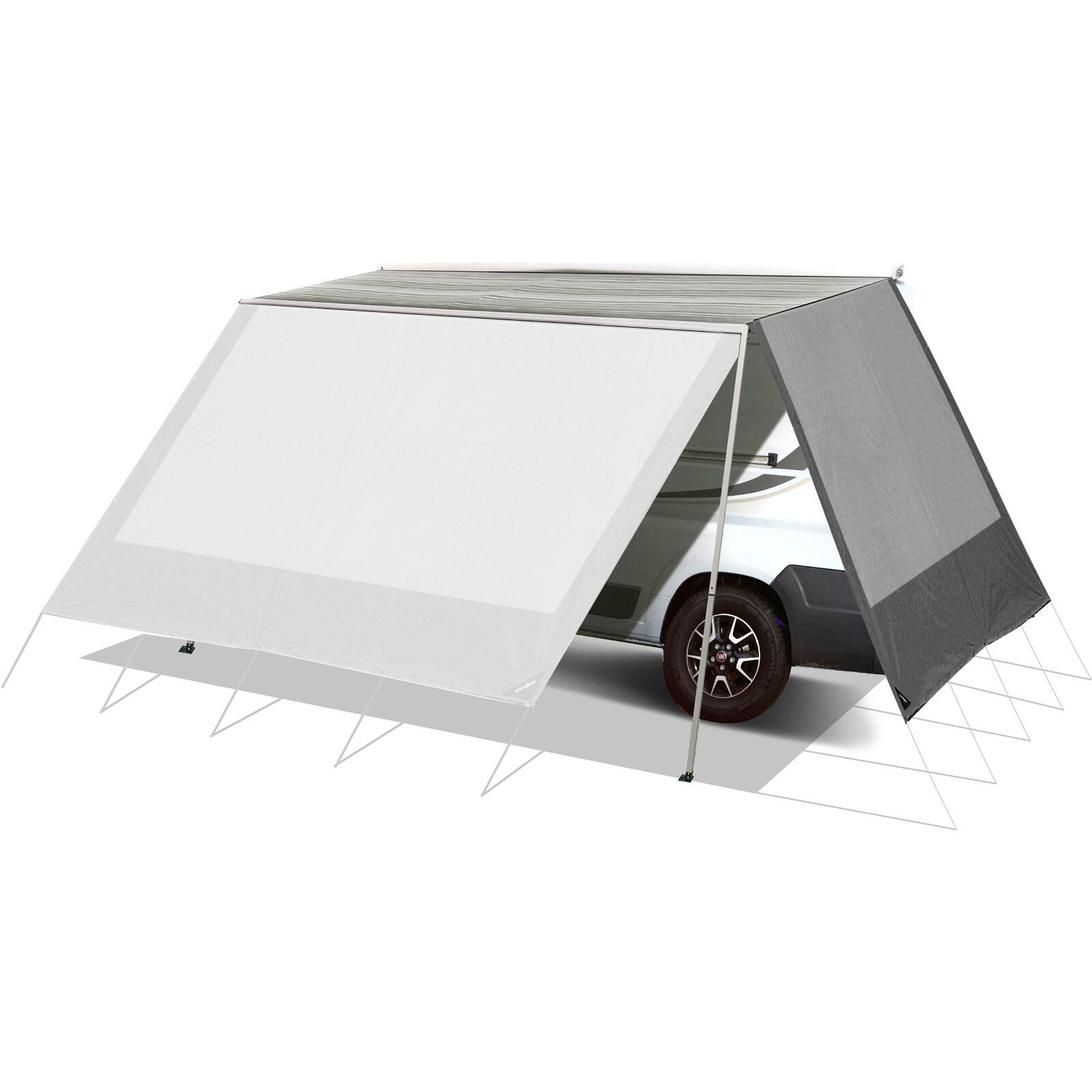 BRUNNER Voortent Zonnezeilen zijwandluifel Belveder camping bus zonneluifel caravan