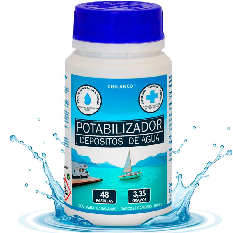 CHILANCO Pastillas Potabilizadoras Chilanco - Purificador de Agua -  Autocaravana/Barco