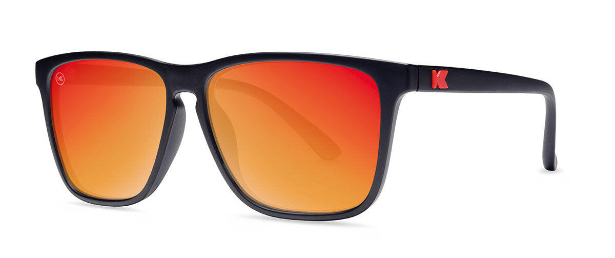 Lunettes de soleil adultes - Catégorie 3 Polarisée - Black / Red Sunset Fast 3/4