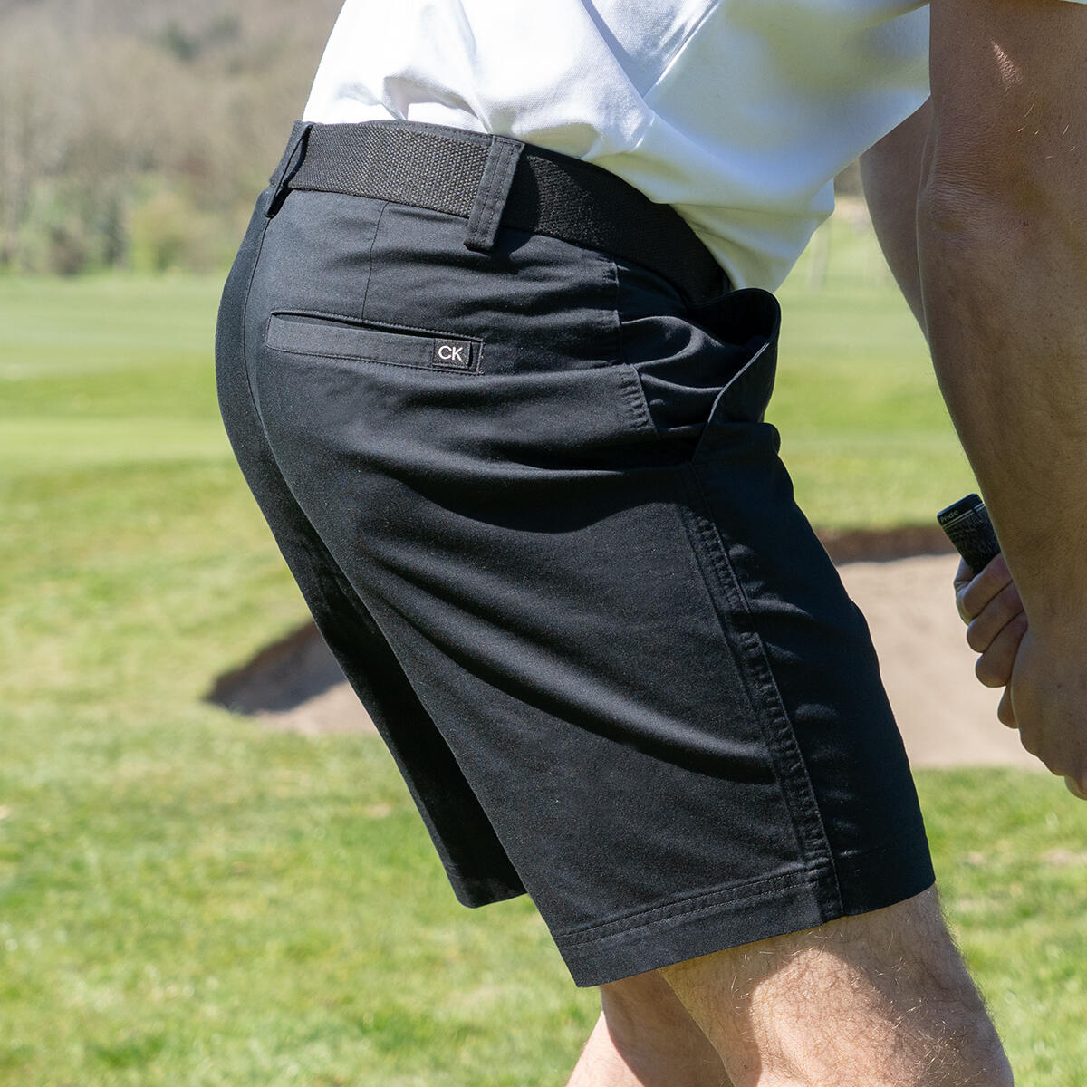 Calvin Klein Mens Campus Chino Lightweight Shorts - Black - 42" Waist 6/7