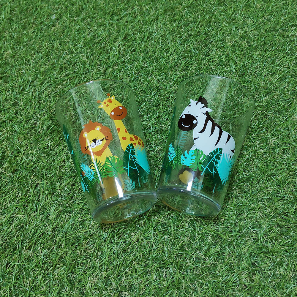 Vasos de melamina transparente Safari 2 piezas 4/5