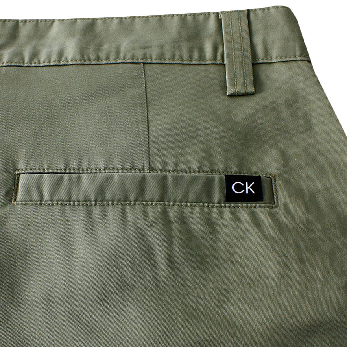 Calvin Klein Mens Campus Chino Lightweight Shorts - Pale Olive - 36" Waist 5/5