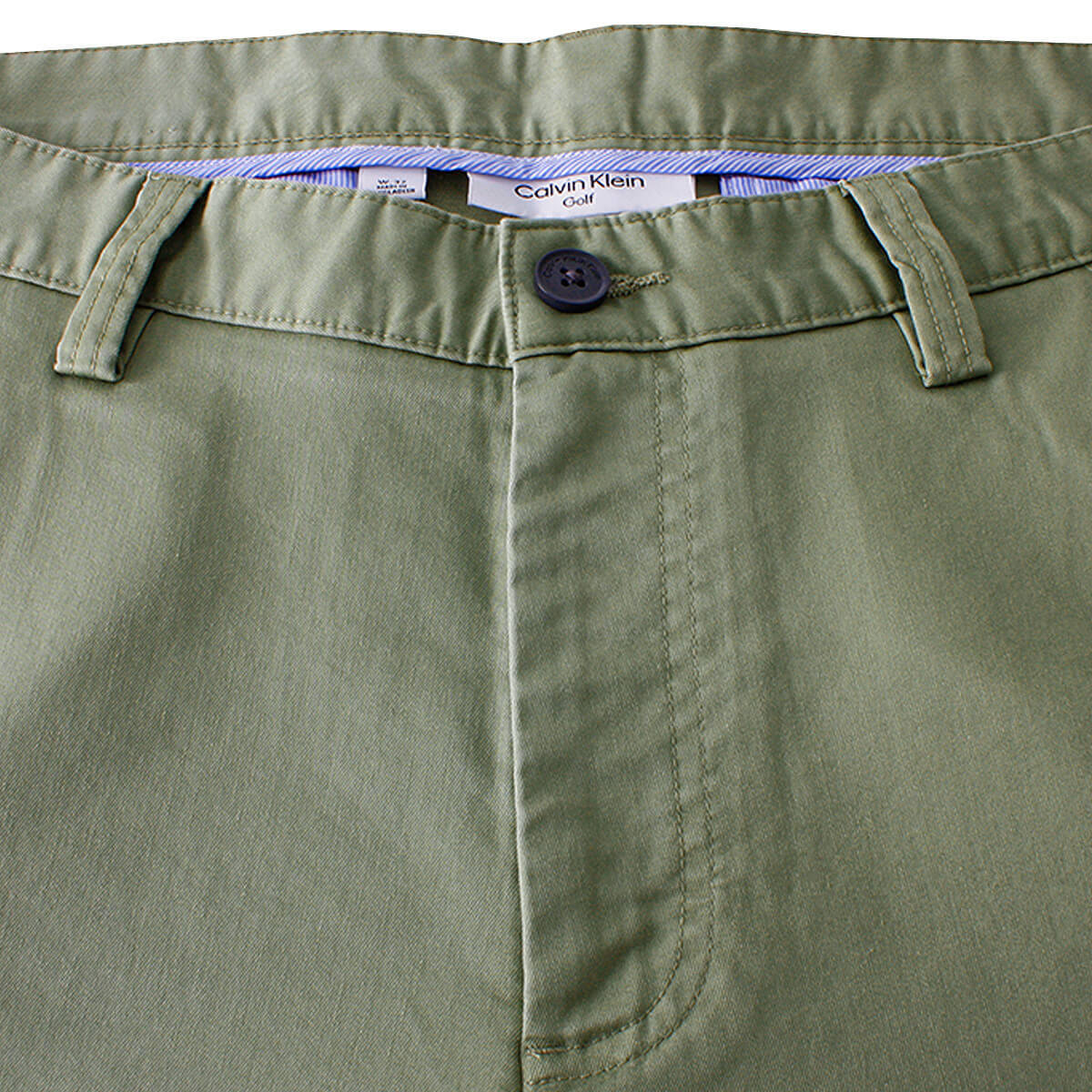 Calvin Klein Mens Campus Chino Lightweight Shorts - Pale Olive - 36" Waist 3/5