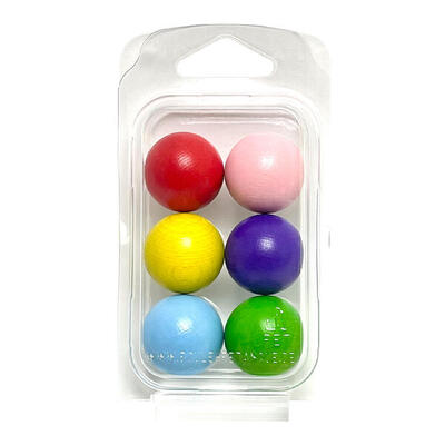 Zielkugeln Boule Pétanque FM-2- 6 verschiedene Farben - Buche - im Blister