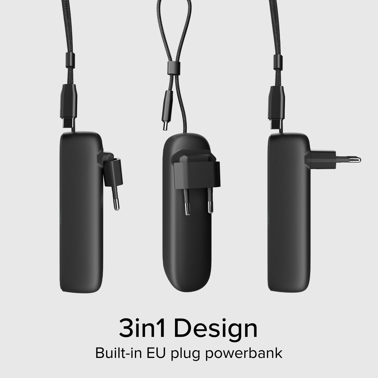 Powerbank Hybrid 5000 mAh PD 20 W ze zintegrowaną wtyczką 4/7