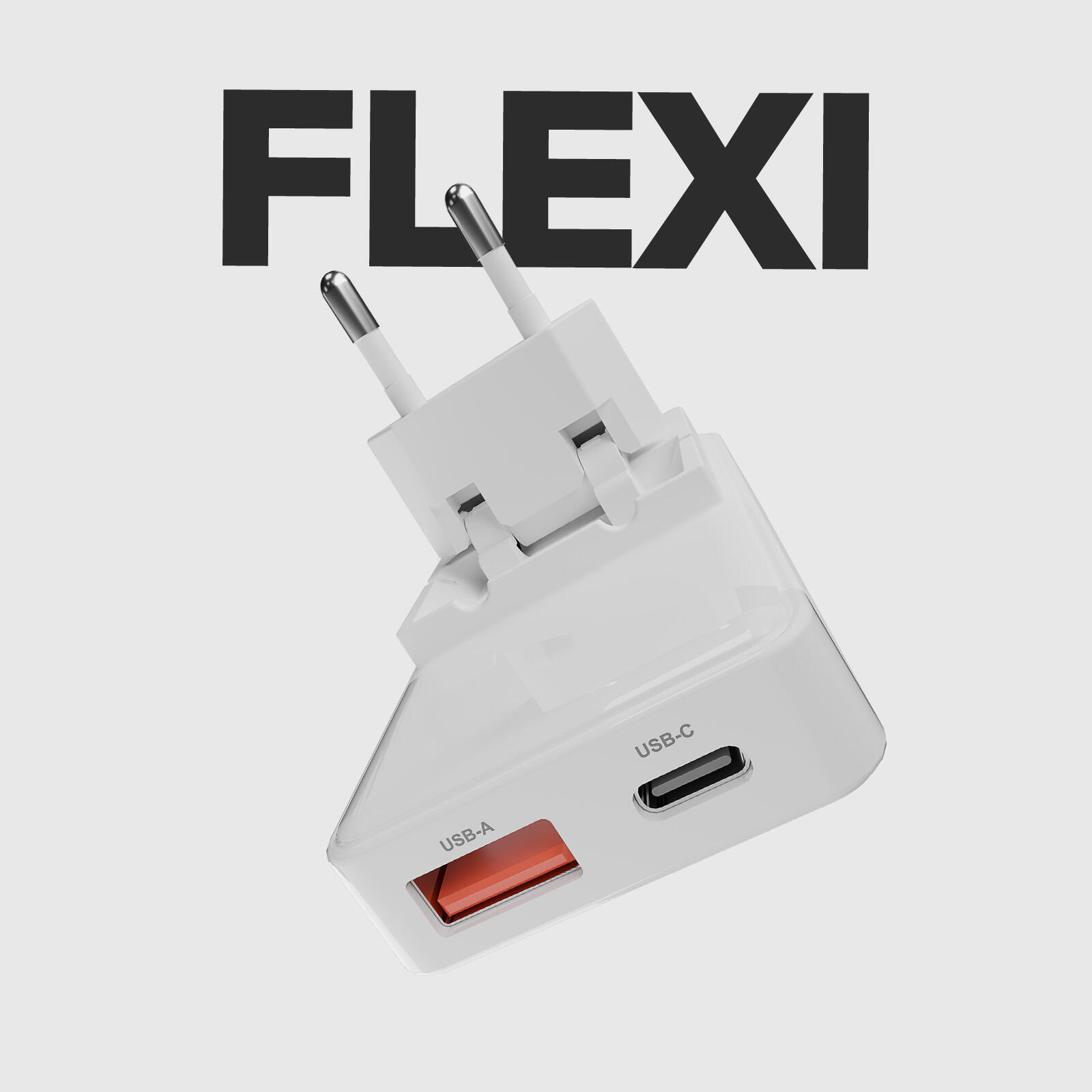 Caricatore 20W PD, spina pieghevole, porte USB-A e USB-C, design slim 4/7