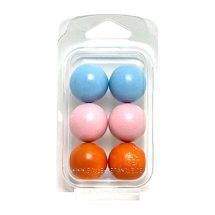Jeu de Boules–FM-3 - 6 Cochonnets de couleurs 3 différentes – 30mm-bois de hêtre