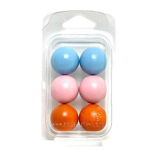 Jeu de Boules–FM-4 - 6 Cochonnets de couleurs 3 différentes – 30mm-bois de hêtre