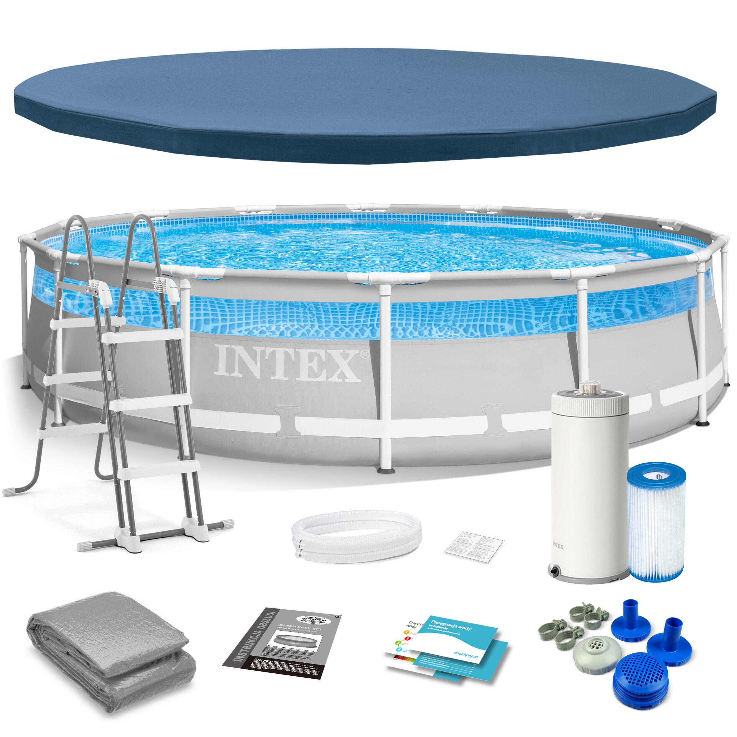 Piscina desmontável circular 12.706 l c/depuradora clearview prism frame intex