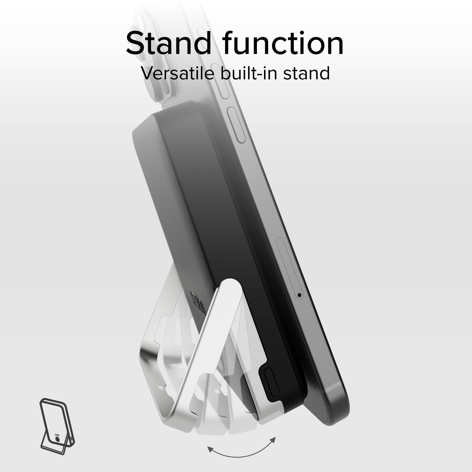 PowerBank 10000 mAh con stand integrato, compatibile con MagSafe 6/7