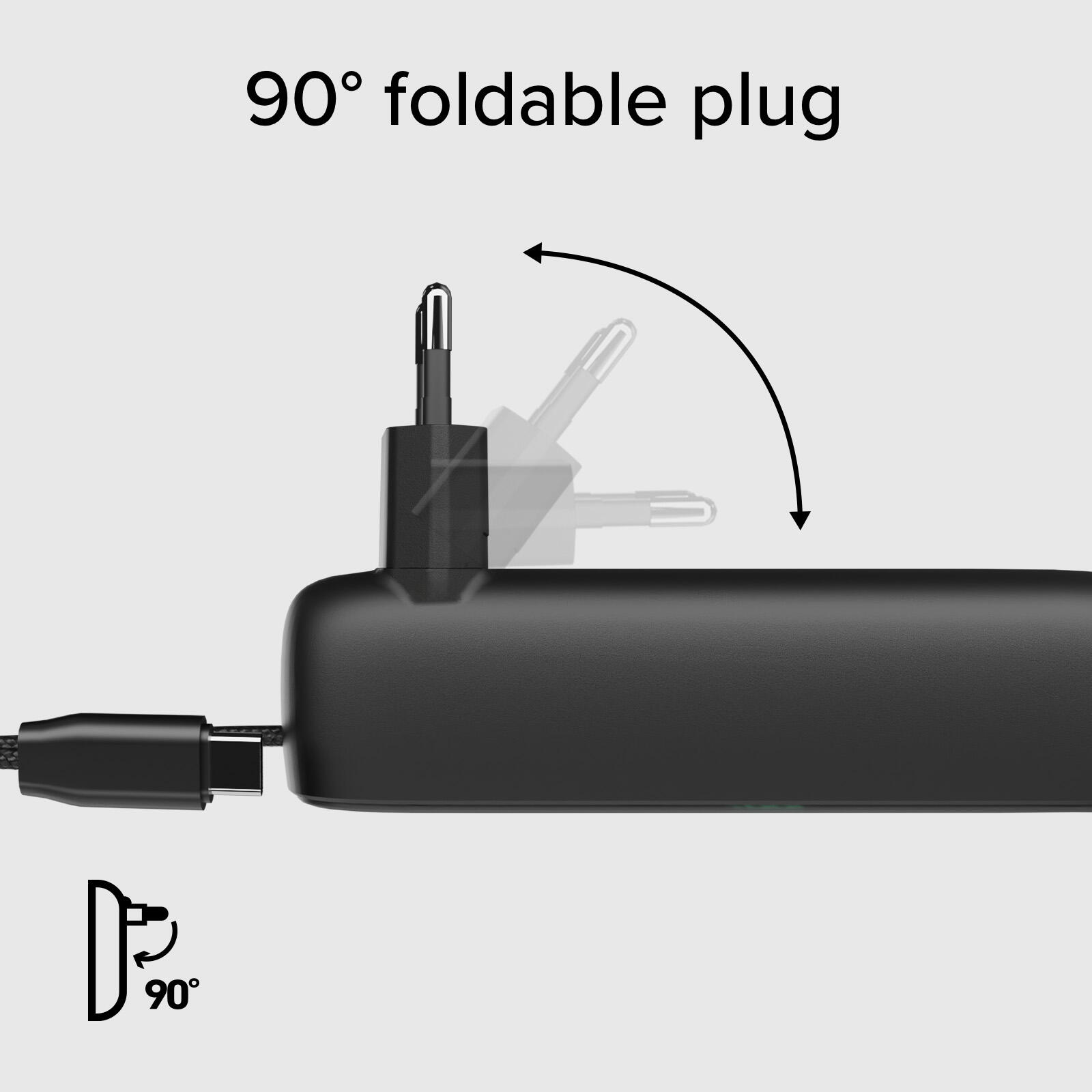 Powerbank Hybrid 5000 mAh PD 20 W ze zintegrowaną wtyczką 5/7