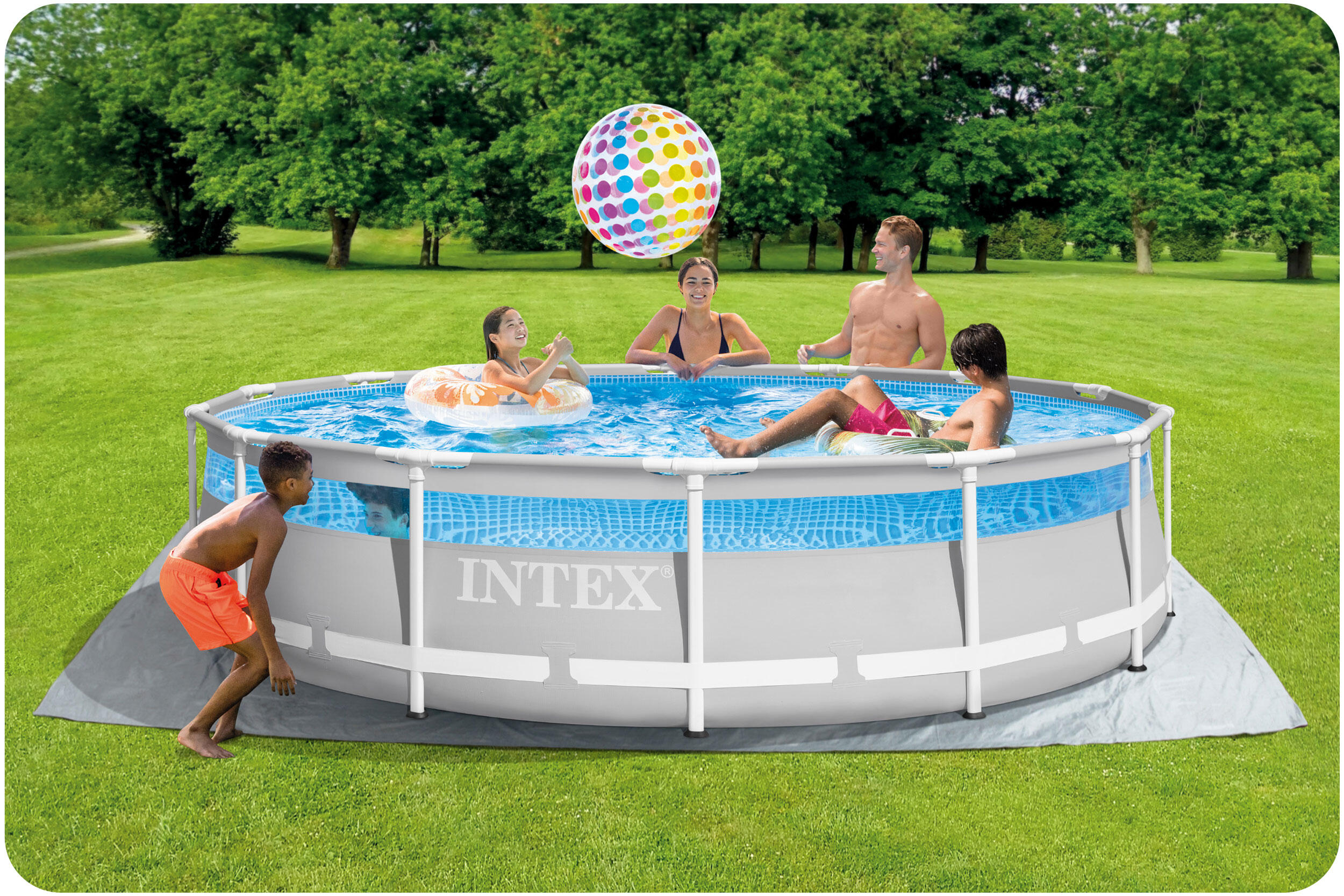 Piscine tubulaire Prism Frame Clearview ronde 4,27 x 1,07 m 5/7