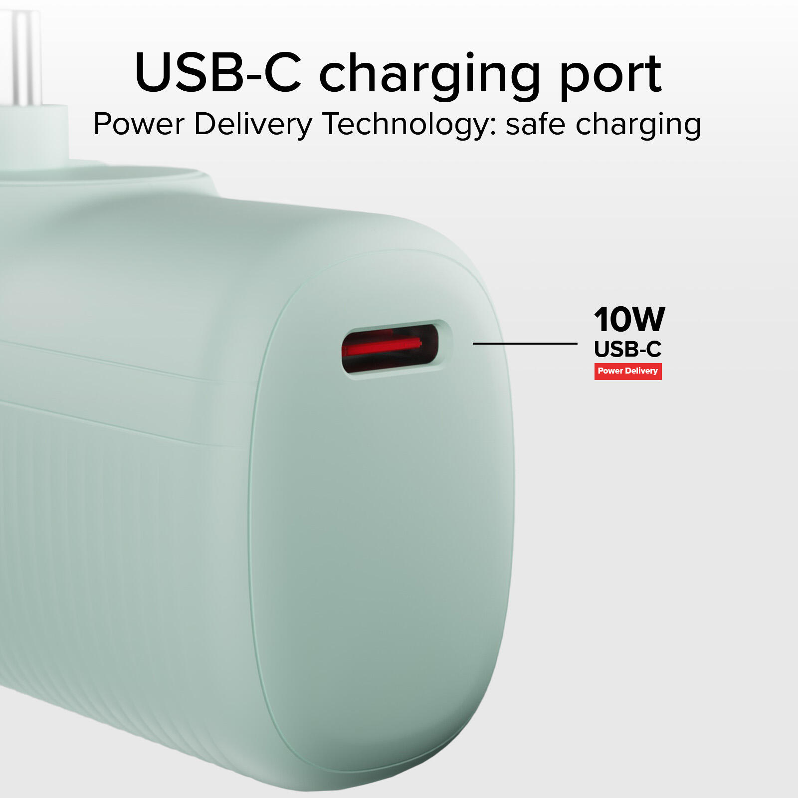Power Bank 5000 mAh tascabile, compatto, plastica riciclata GRS, USB-C integrato 2/6