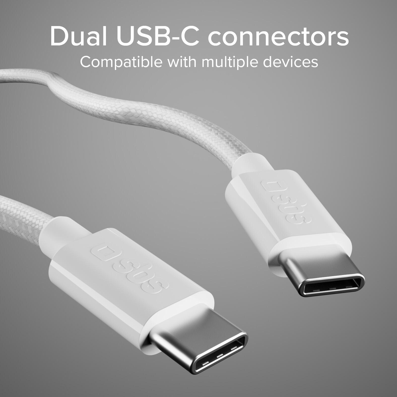 Cavo USB-C, Sdoppiatore Splitter type-c, 60W, in tessuto 3/7