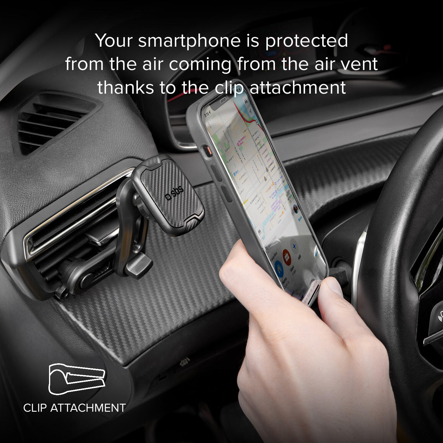 Supporto Auto Magnetico Ultra Stabile per Smartphone, Ruotabile e a Doppia Clip 4/5