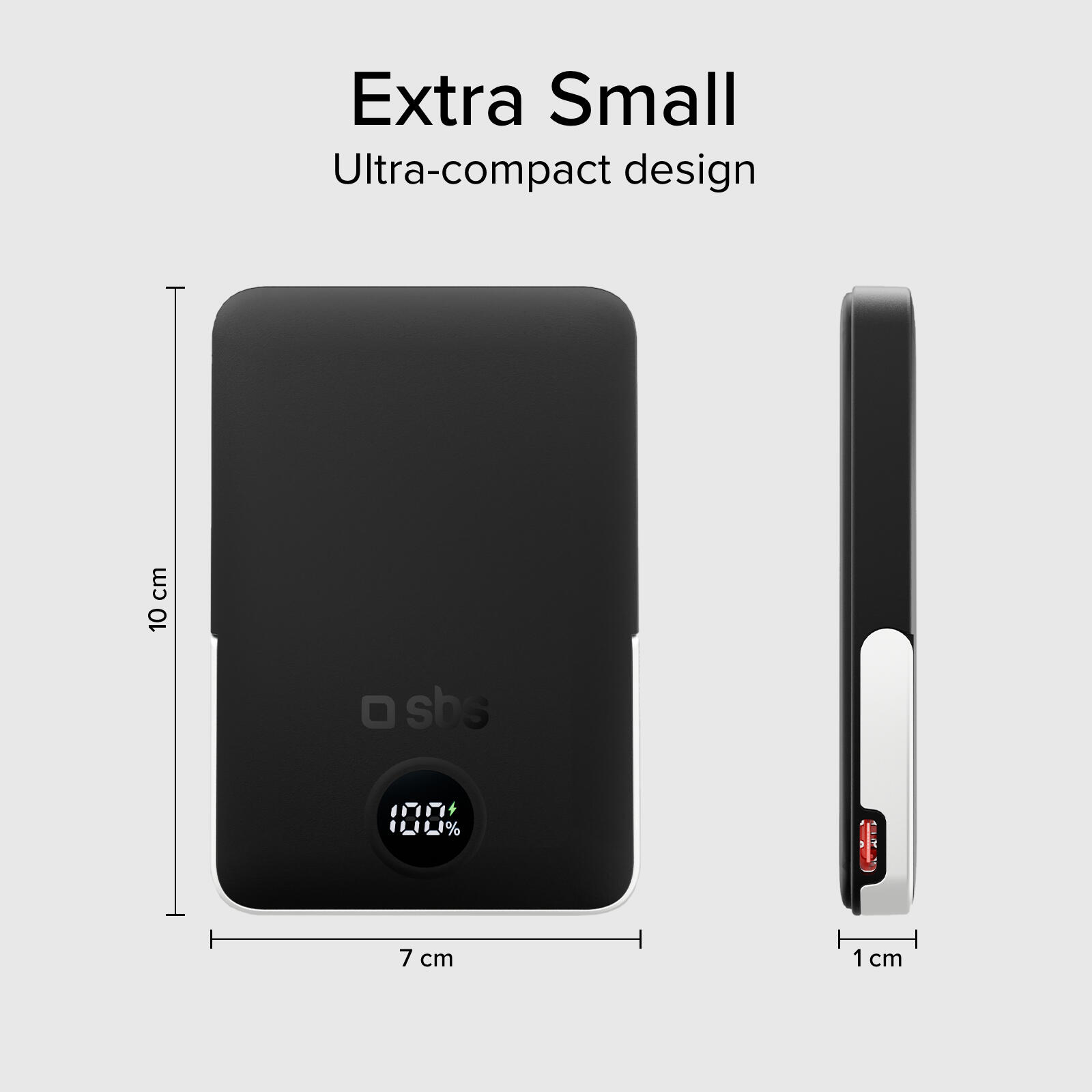 PowerBank 5000 mAh con stand integrato, compatibile con MagSafe 7/7