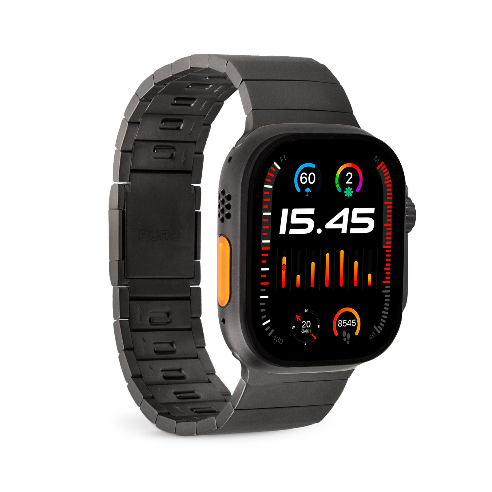 Cinturino di ricambio Apple Watch 42-49mm e Ultra, acciaio,  chiusura magnetica 1/1
