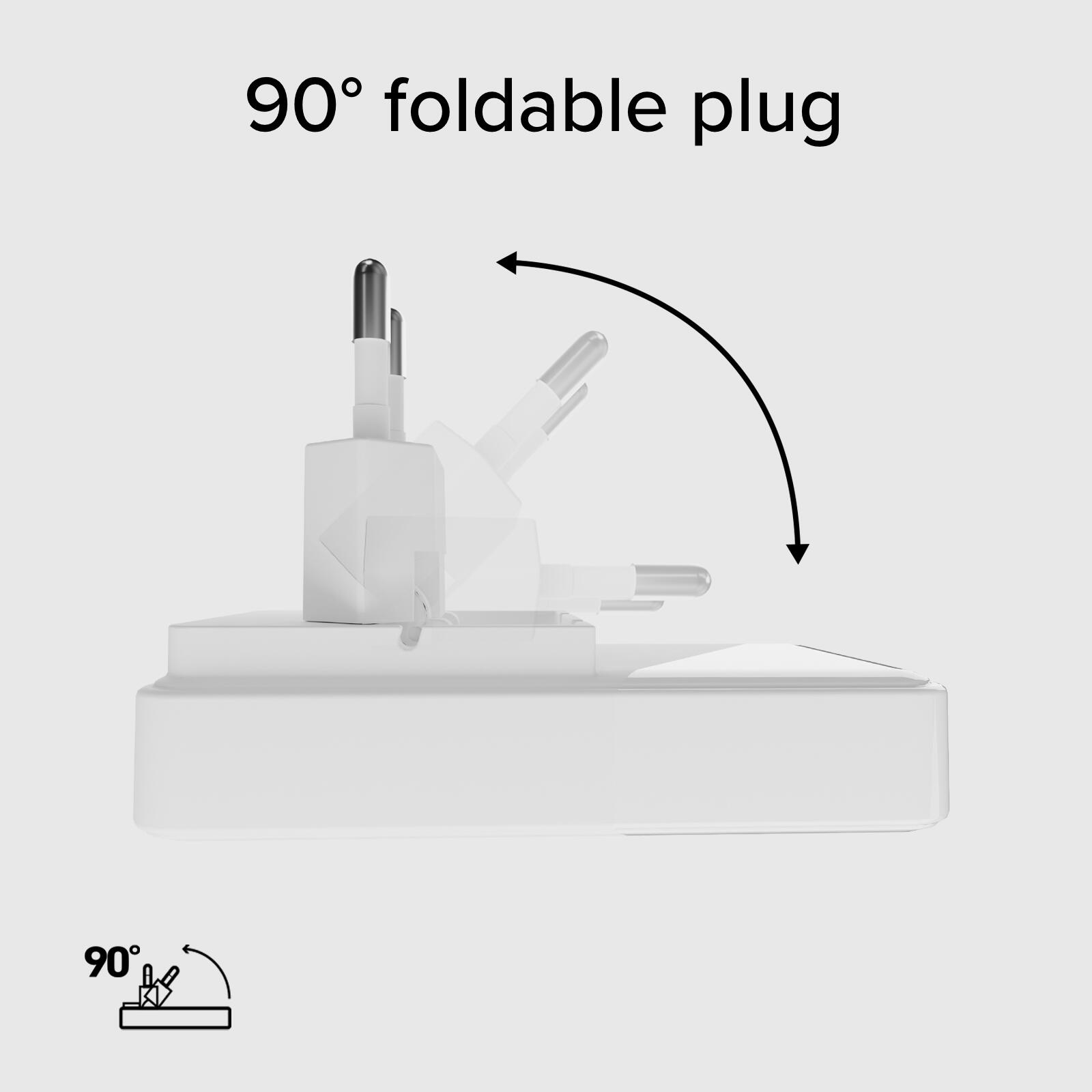 Caricatore 20W PD, spina pieghevole, porte USB-A e USB-C, design slim 2/7