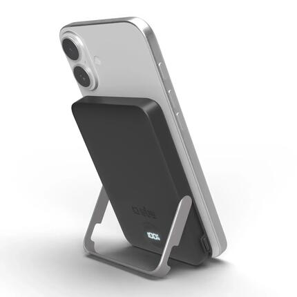 Batterie externe sans fil 5.000 mAh avec support intégré et écran LCD