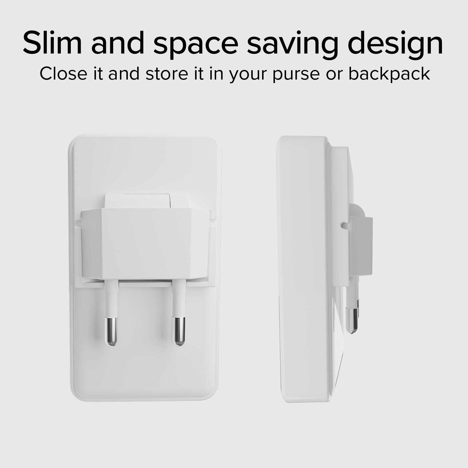 Caricatore 20W PD, spina pieghevole, porte USB-A e USB-C, design slim 3/7