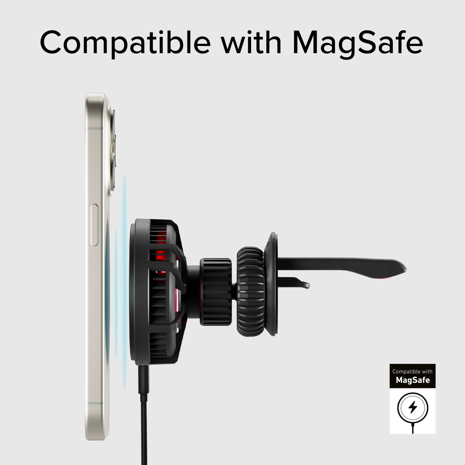 Support téléphone avec ventilateur et charge sans fil 15W 3/7