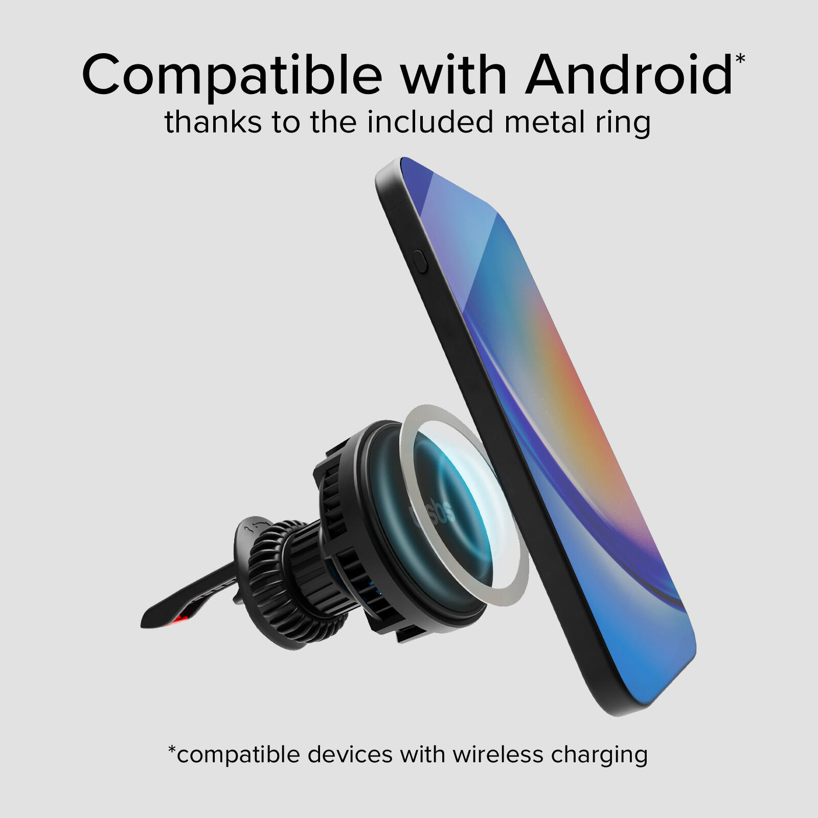 Support téléphone avec ventilateur et charge sans fil 15W 4/7