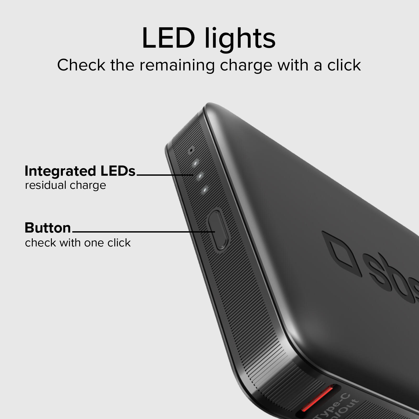 PowerBank compatto da 5000 mAh con porta USB-C da 10W 6/7