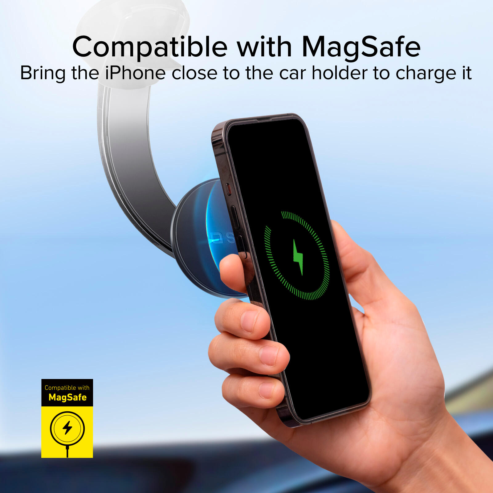 Portacellulare Wireless Universale con Ricarica MagSafe 3/7