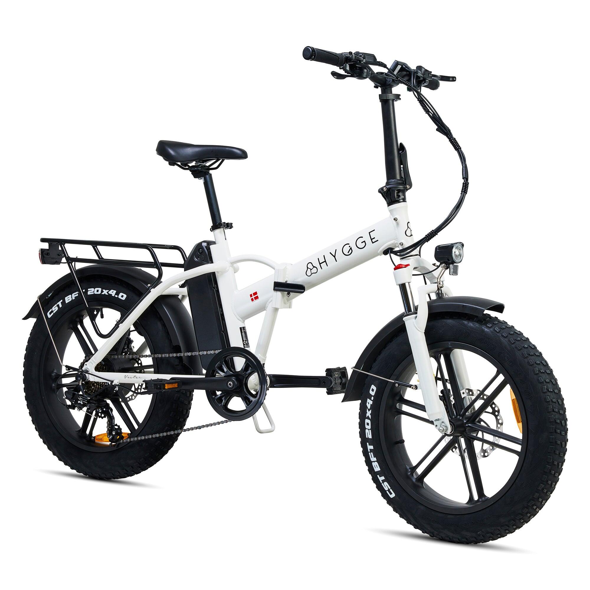 HYGGE BIKES Vester 2025 - Folding Fat Tyre E-Bike 48V 14Ah - Heron White