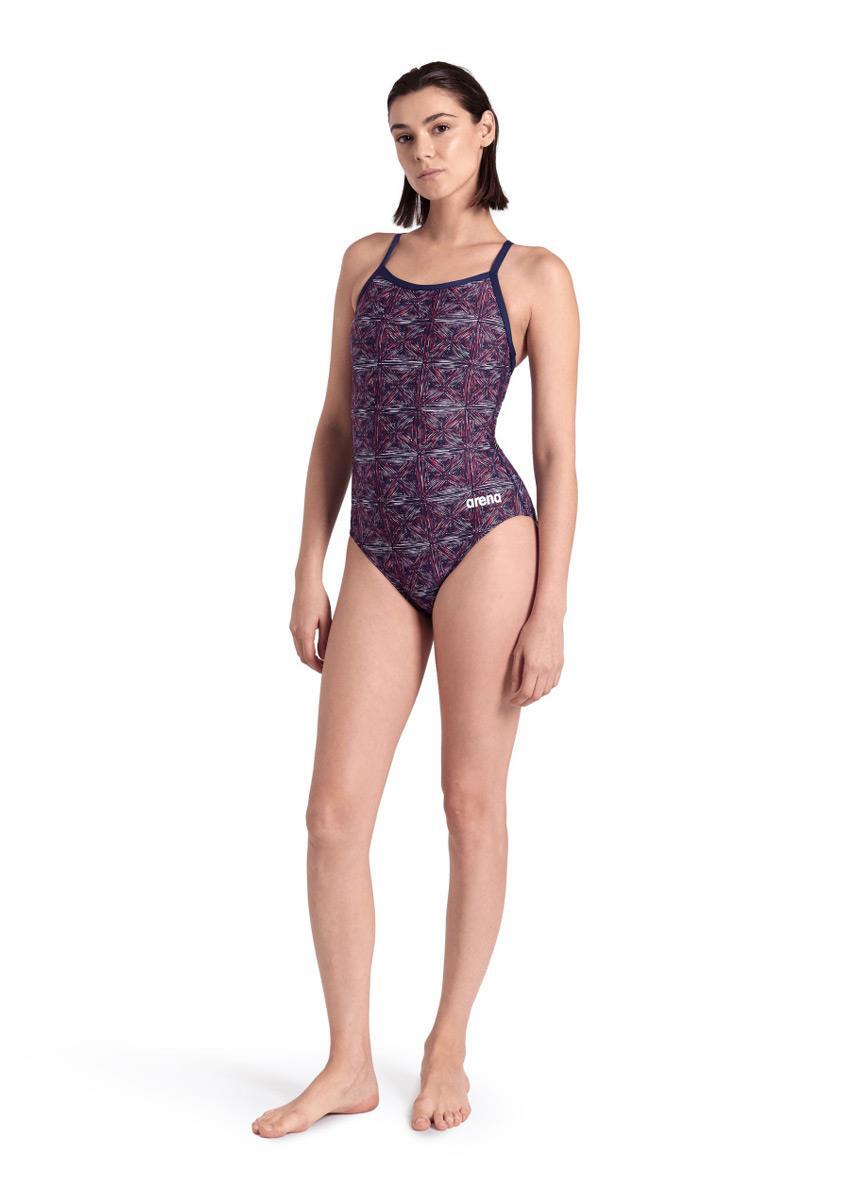 Maillot de bain Arena Abstract Tiles Light Drop Back - Bleu 28 5/6