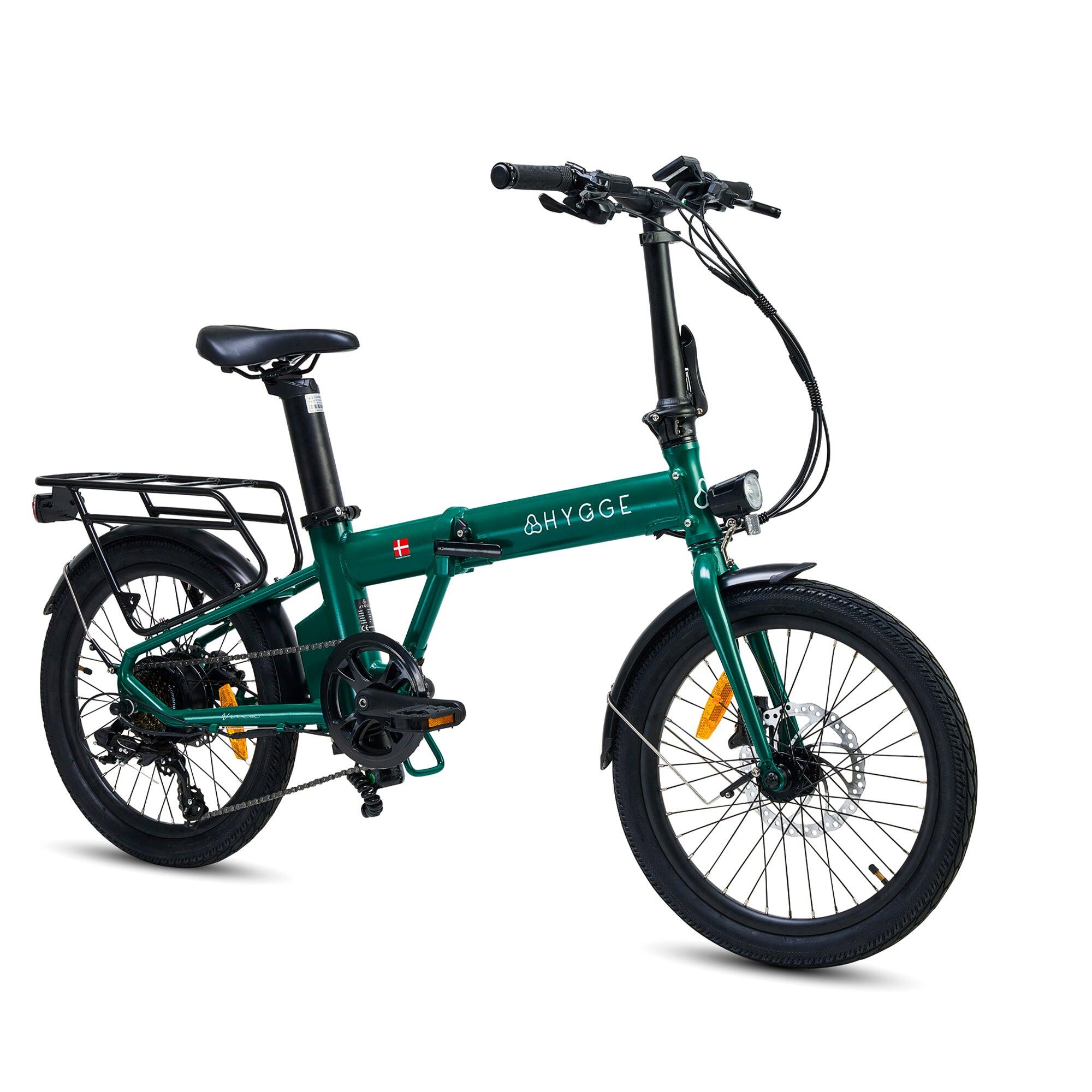 HYGGE BIKES Virum 2025 - Folding Ultra-Light E-Bike 36V 10Ah - British Racing Green