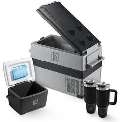 Glacière à compresseur Brisby 40,5 litres et glacière 8 litres noire SET