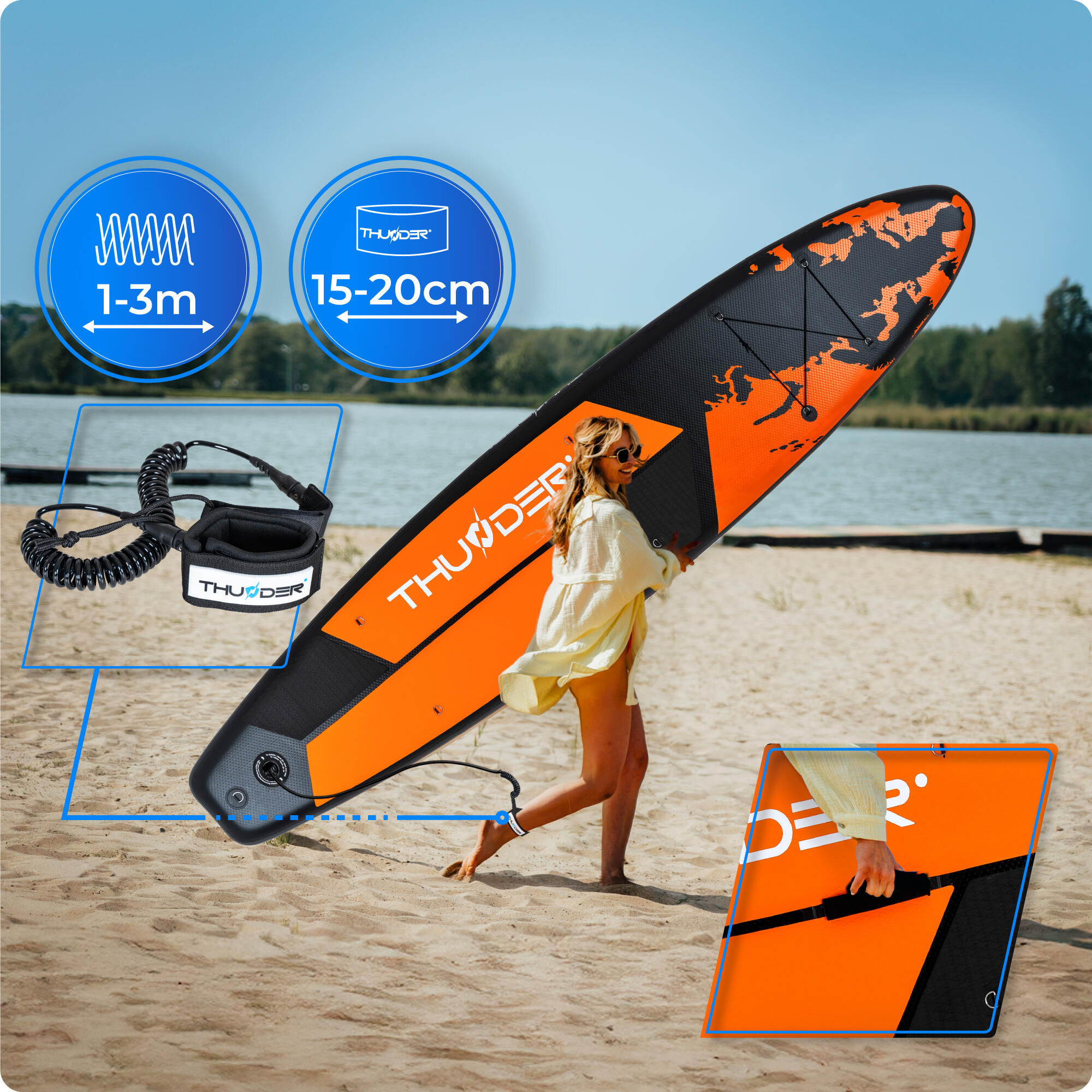 Aufblasbares SUP-Board mit Zubehör THUNDER EARTH 365cm 4/8