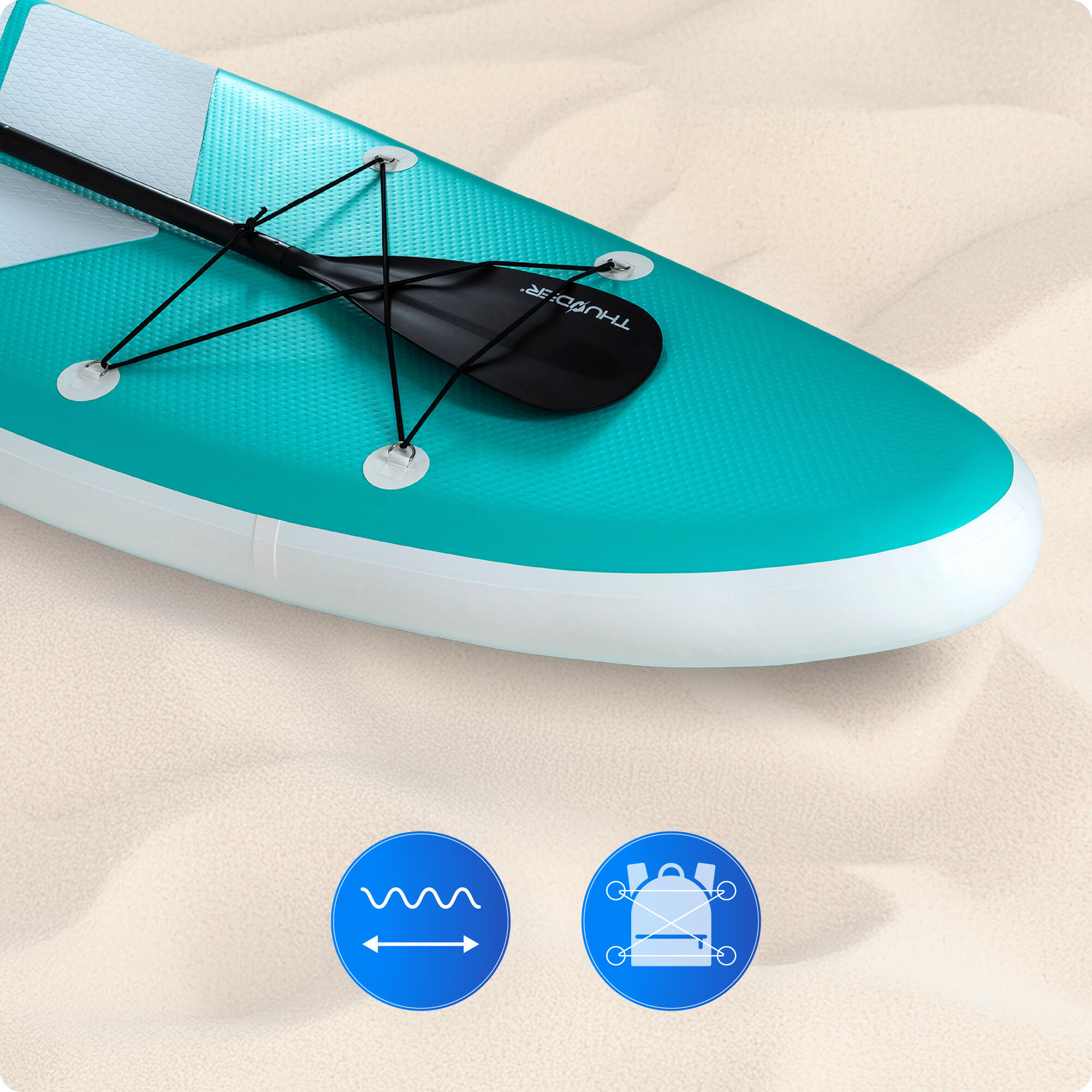 Aufblasbares SUP-Board mit Zubehör THUNDER COAST-MINT 320cm 6/7
