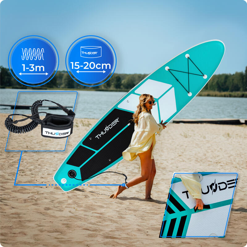 Nafukovací SUP prkna doplňky THUNDER COAST-MINT 320 cm