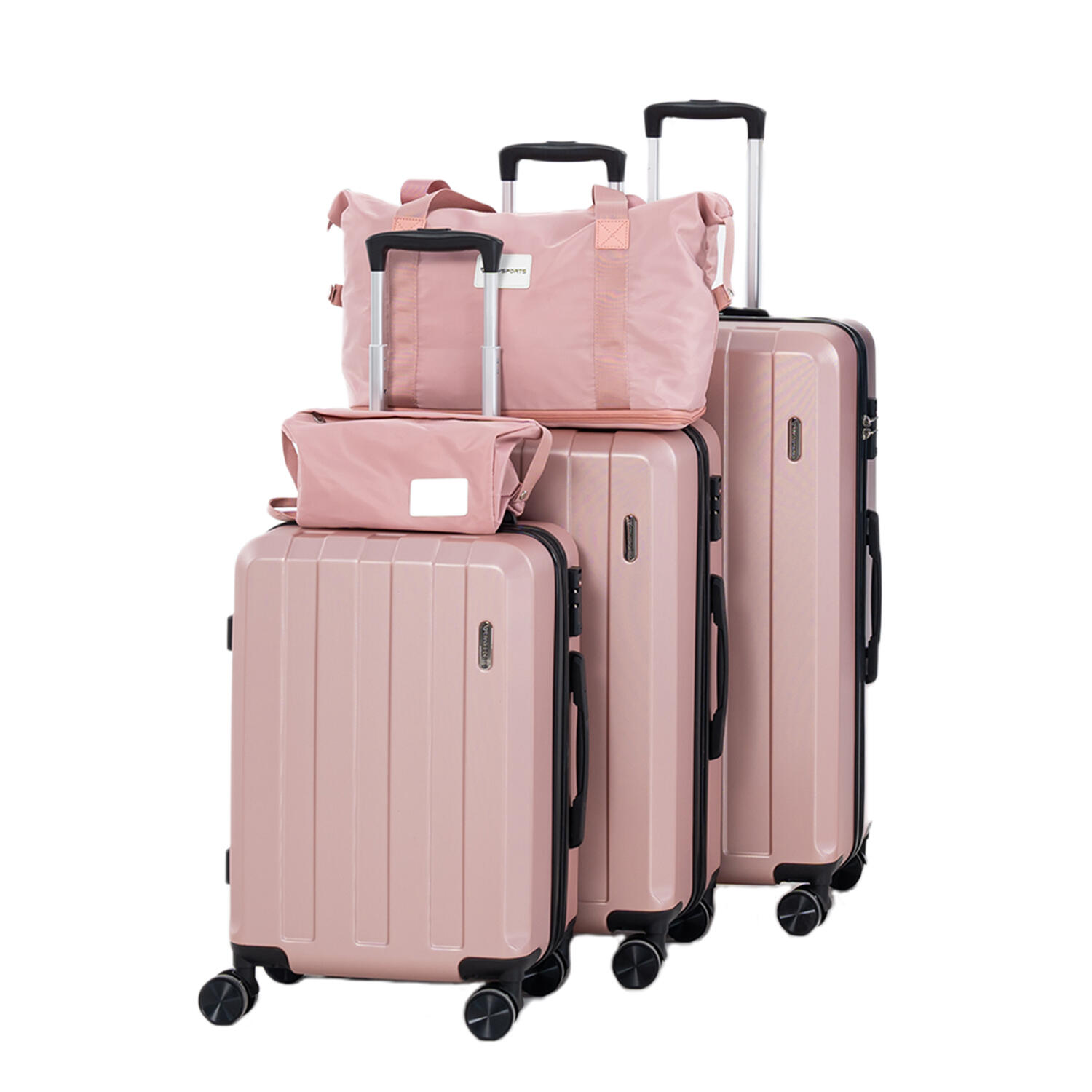 Conjunto de 5 malas de viagem, 41/65/100l e bolsa de viagem.bolsa de cosméticos