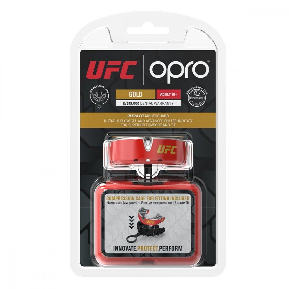 Paradenti OPRO UFC Gold – Rosso/Argento 6/7