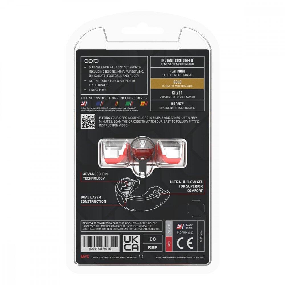 Paradenti OPRO UFC Gold – Rosso/Argento 7/7