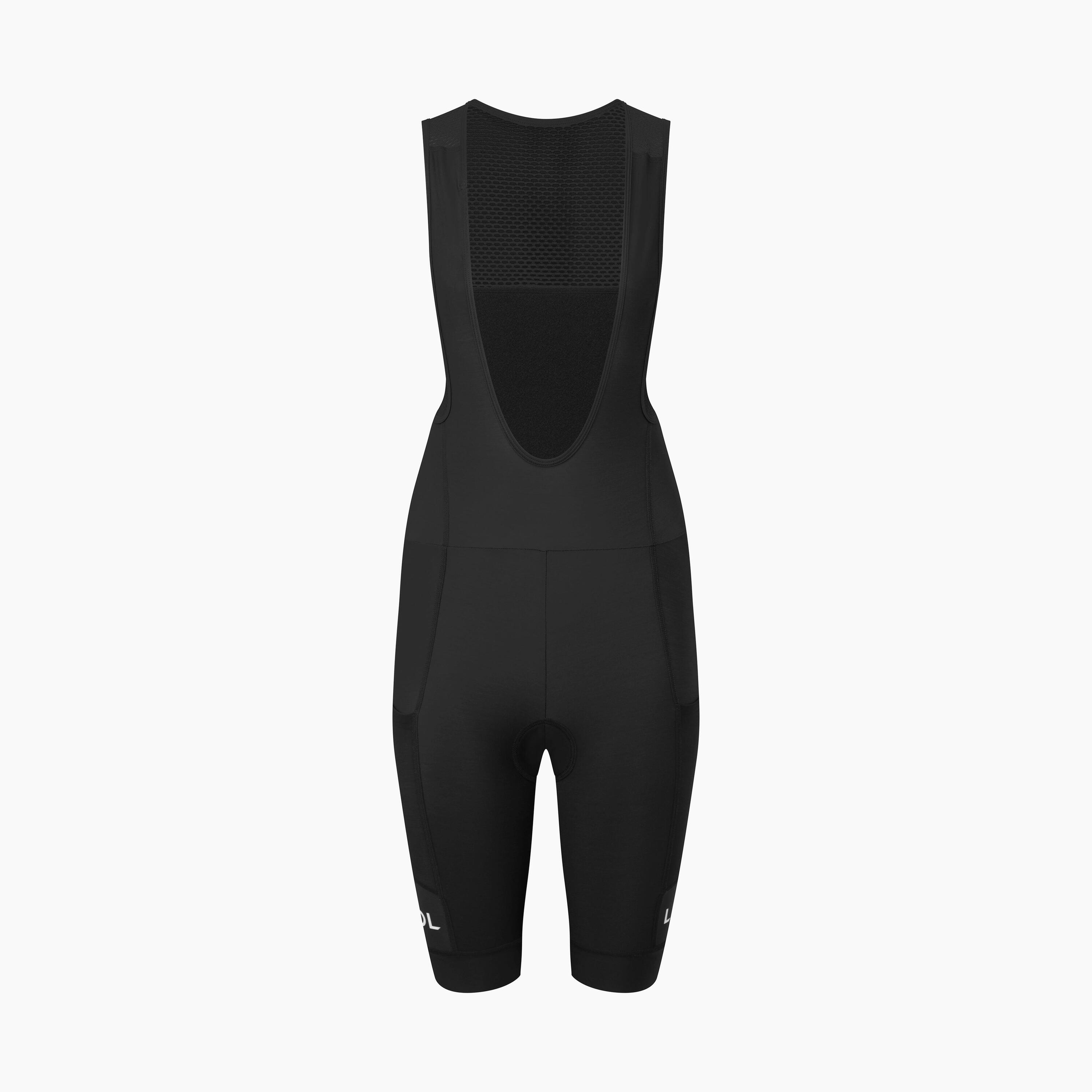 LE COL Womens Sport Cargo Thermal Bib Shorts