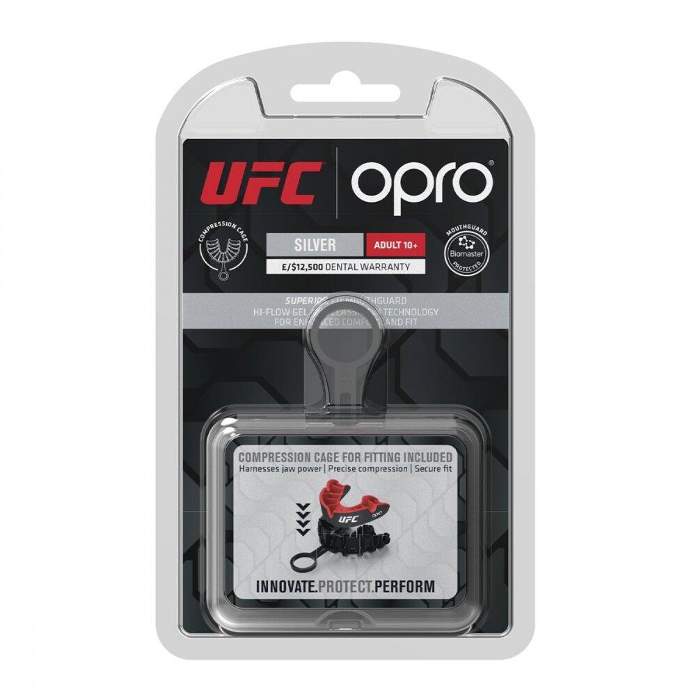Mouthguard OPRO UFC Silver – Black/Red 6/7