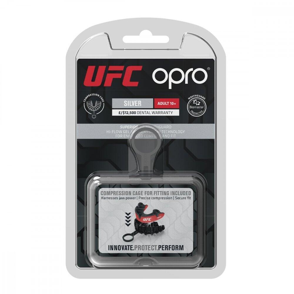 Protège-dents OPRO UFC Silver – Rouge/Noir 6/7