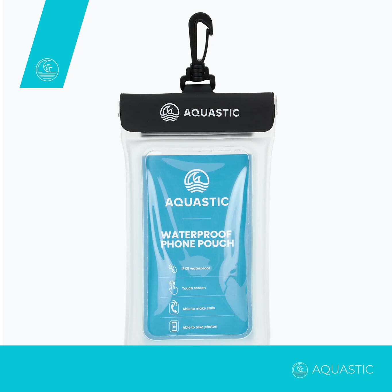 Waterdichte telefoonhoes AQUASTIC AQS-B5I189-BK 3/7