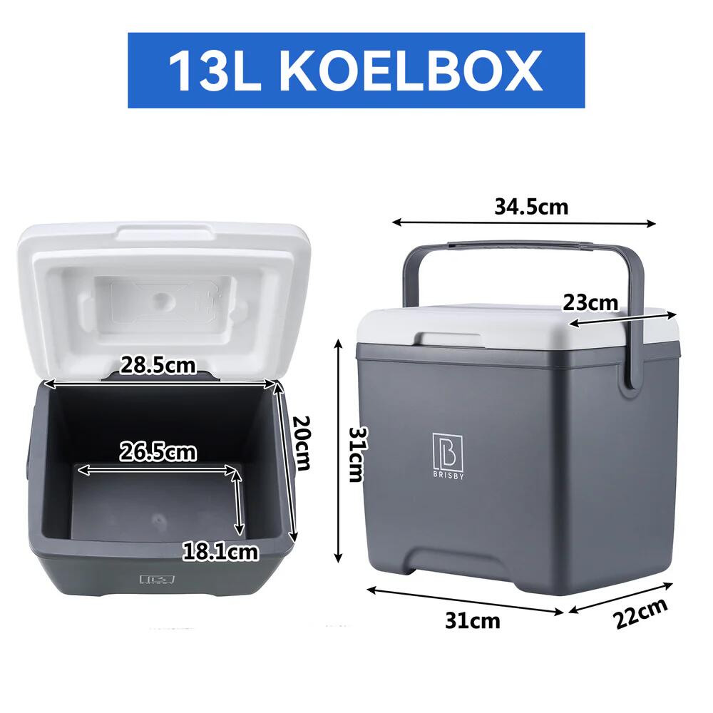 Brisby koelbox 13Liter grijs 4/7