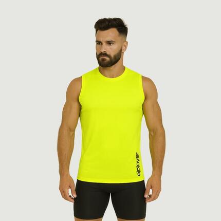 Débardeur fitness homme JEAS jaune fluo